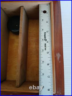 Large Handcrafted Rectangle Wooden Desk Humidor Box 14.5 by 10 / Brown