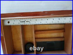 Large Handcrafted Rectangle Wooden Desk Humidor Box 14.5 by 10 / Brown