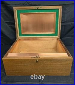 Large Mid-century Alfred Dunhill Of London Walnut Cigar Humidor Made In France