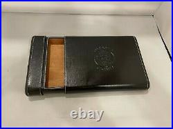 Large Perdomo Cigar Carrying Case And Humidor Black Leather with Cedar Lining