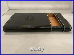 Large Perdomo Cigar Carrying Case And Humidor Black Leather with Cedar Lining