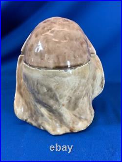 Large Sea Captain Smoking A Pipe Antique Porcelain Tobacco Humidoe