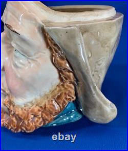 Large Sea Captain Smoking A Pipe Antique Porcelain Tobacco Humidoe