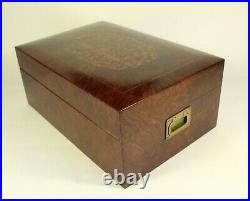 Large Sorrento Cuomo Lucky Store Hand Made Inlaid Wood Jewelry Dresser Box Italy