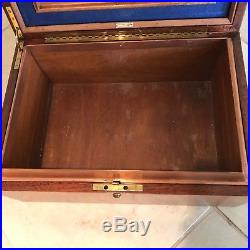 Large Vintage Dunhill Wooden Cigar Humidor with Copper Lining