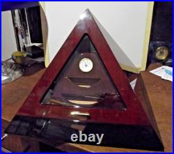 Le Veil Pyramid Humidor, Brown, Pre-owned
