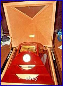 Le Veil Pyramid Humidor, Brown, Pre-owned