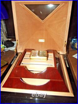 Le Veil Pyramid Humidor, Brown, Pre-owned