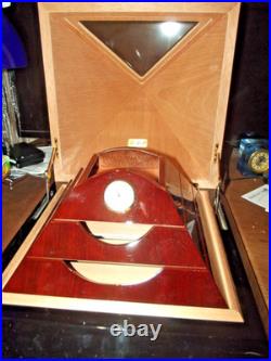 Le Veil Pyramid Humidor, Brown, Pre-owned