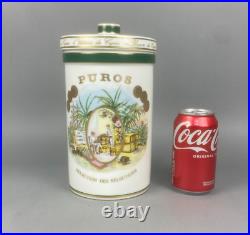 Limoges Bernardaud Cigar Humidor Porcelain Jar Tobacco Gerard Pere Rare France