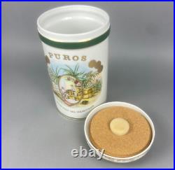 Limoges Bernardaud Cigar Humidor Porcelain Jar Tobacco Gerard Pere Rare France