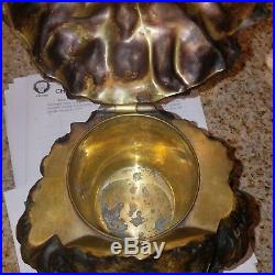 Lion Head Bronze Humidor Ink Well Feng Shui large and heavy unmarked approx 8x10