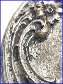 Loetz Iridized Glass Humidor Jar & Lid Antique Reverse Teardrop Art Nouveau Flaw