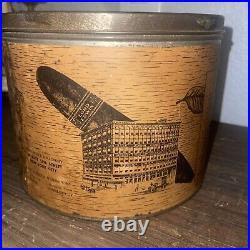 Lord EDWIN Graphic Paper Label CIGAR Humidor Tin NEW YORK CITY 1920's