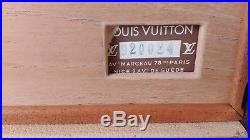 Louis Vuitton Authentic LV Monogram Vintage Custom Cedar Humidor Case 50 Cigars