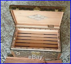 Louis Vuitton Humidor LV Monogram Vintage Beauty Case Cedar 170 Cigars Unique