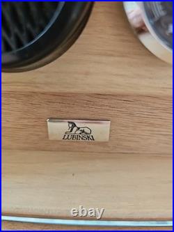 Lubinski Cellar Humidor Cigar Set Matching Carbon Effect Cedar Spain