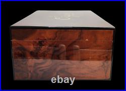 Luxurious & Unusually Large Masterfully Inlaid Handmade Wood Cigar Humidor