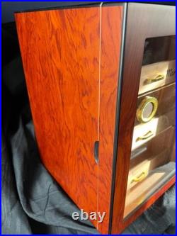 MARVERO Humidor Up to 150 cigars box 10w x 10d x 13h 2 humidifier wands