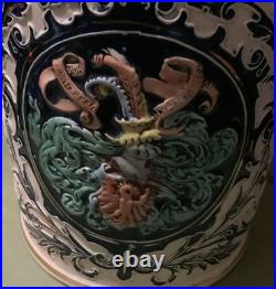 MARZI & REMY Tobacco Humidor Majolica Jar Germany