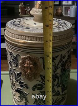 MARZI & REMY Tobacco Humidor Majolica Jar Germany