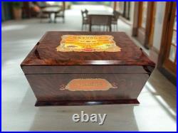 MAYORGA CIGAR WOODEN HUMIDOR HANDMADE AND PAINTED WOOD 16.25x11.5x7.75