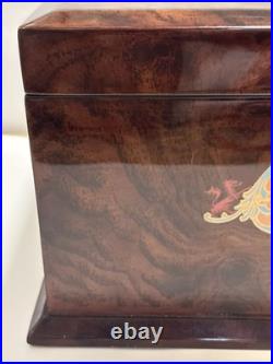 MAYORGA CIGAR WOODEN HUMIDOR HANDMADE AND PAINTED WOOD 16.25x11.5x7.75