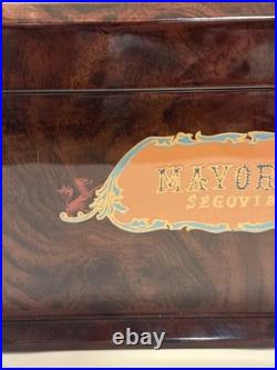 MAYORGA CIGAR WOODEN HUMIDOR HANDMADE AND PAINTED WOOD 16.25x11.5x7.75