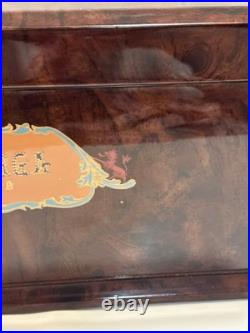 MAYORGA CIGAR WOODEN HUMIDOR HANDMADE AND PAINTED WOOD 16.25x11.5x7.75