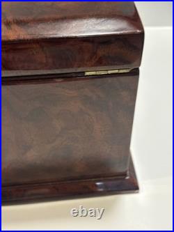 MAYORGA CIGAR WOODEN HUMIDOR HANDMADE AND PAINTED WOOD 16.25x11.5x7.75