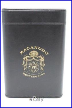 Macanudo Montego Y Cia Black Leather Cigar Holder / Humidor 11 Tall