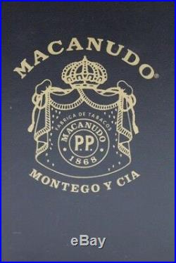 Macanudo Montego Y Cia Black Leather Cigar Holder / Humidor 11 Tall