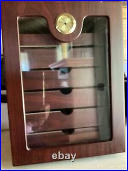 Mahogany/ Cherry Counter Top/ Desk Humidor Large 6 Drawer