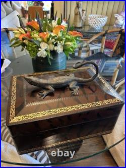 Maitland Smith Humidor With Iguana