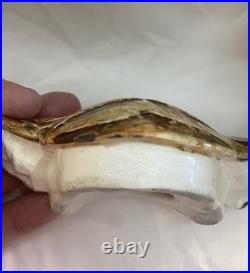 Majolica Ceramic Tiger Head Humidor Jar Hand Painted Austrian Antique