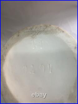 Majolica Ceramic Tiger Head Humidor Jar Hand Painted Austrian Antique