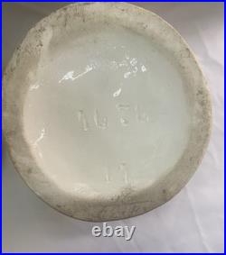 Majolica Ceramic Tiger Head Humidor Jar Hand Painted Austrian Antique