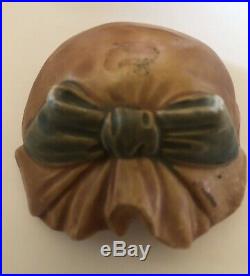 Majolica Owl With Bonnet Humidor Tobacco Jar Vintage Antique Germany Rare