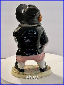 Majolica Pottery Cavalier Tobacco Jar Standing Gentleman