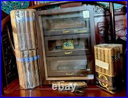 Marvero Cigar Humidors, Cedar Wood Humidor with Digital Hygrom 10x10x13