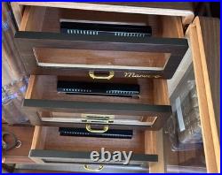 Marvero Cigar Humidors, Cedar Wood Humidor with Digital Hygrom 10x10x13