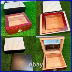 Masters Cigar Humidor Glass Top Gold Logo ANGC Berckmans New In Box Rare