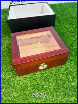 Masters Cigar Humidor Glass Top Gold Logo ANGC Berckmans New In Box Rare