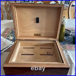 Mastro De Paja 50 Cigar Humidor 11.75x9.25x4 With Shelf