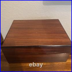 Mastro De Paja 50 Cigar Humidor 11.75x9.25x4 Withhygrometer & Humidifier