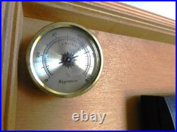 Mastro De Paja Cigar Humidor Laquered Burl Finish withHygrometer Near Mint Italy