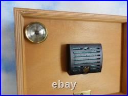 Mastro De Paja Cigar Humidor Laquered Burl Finish withHygrometer Near Mint Italy