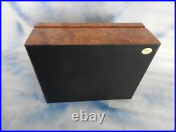 Mastro De Paja Cigar Humidor Laquered Burl Finish withHygrometer Near Mint Italy