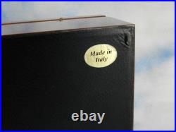 Mastro De Paja Cigar Humidor Laquered Burl Finish withHygrometer Near Mint Italy
