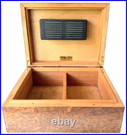 Mastro de Paja Italy Burlwood Cigar Humidor 50-Count Humigar Divider